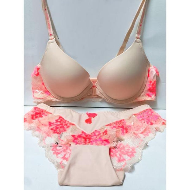 VICTORIA SECRETS FRONT OPEN LACE BACK BRA SET - Bra Panty Sets - diKHAWA Online Shopping in Pakistan