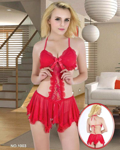 Bridal Sexy Short Lace Nighty - 1003