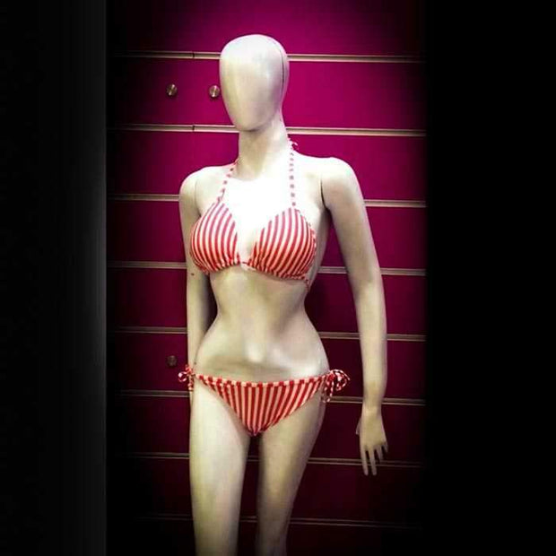 RED STRIPS PRINT BIKINI SET - Bikini - diKHAWA Online Shopping in Pakistan