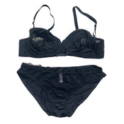 Black See Through Bra Panty Sets - Non Padded Underwired Bra