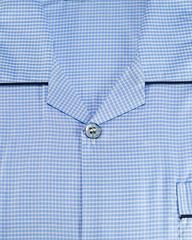 Mens Wedding Nightdress - Checkered Design Nightwear By Hy-Brow Plus High Classic