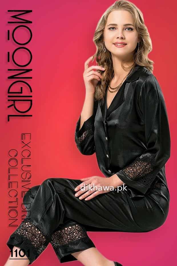 Moongirl - Exclusive Bridal Wedding Nightdress & 2Pc Pajama Set 1101 - Turkish Brand