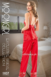 Moongirl - Exclusive Bridal Wedding Nightdress & 3Pc Pajama Set 1107 - Turkish Brand