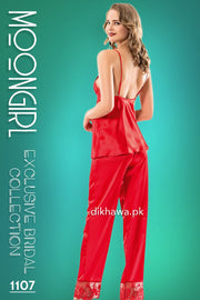 Moongirl - Exclusive Bridal Wedding Nightdress & 3Pc Pajama Set 1107 - Turkish Brand