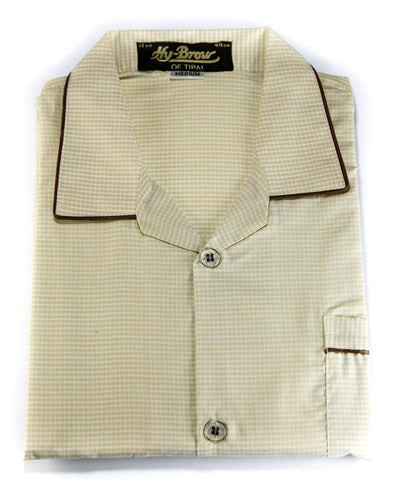 Mens Wedding Nightdress - Checkered Design Nightwear By Hy-Brow Plus High Classic