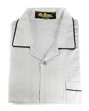 Mens Wedding Nightdress - Checkered Design Nightwear By Hy-Brow Plus High Classic