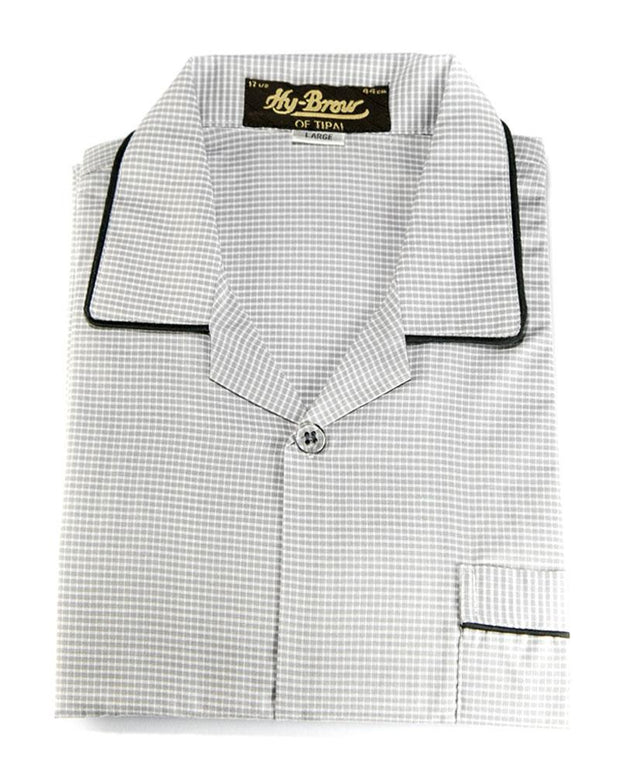 Mens Wedding Nightdress - Checkered Design Nightwear By Hy-Brow Plus High Classic