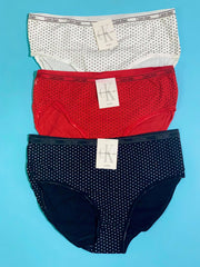 Pack of 3 - CK Polka Dotted Panty - Flourish CK Polka Dotted Panty Mix Colors - 444, 555, 666