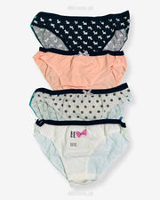 Pack Off 4 129893-A Bikini Underwear Pink By Violet Rose Panty - Cotton Panty