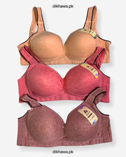 Pack Off 3 Light Comfort Wire-Free Bra 108 - Single Padded 2021