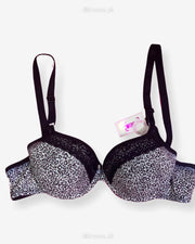 Sexy Black N White Cheetah Style Bra - Single Padded,Under Wired Bra - By Women Jou Jou 2021