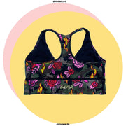 Ladies Zumba Bra - Sports Bra - Floral Sports Bra - Padded Sports Bra- 2021