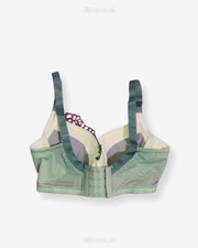 Full Cup Push Up Bra - Single Padded Soft Underwired Push Up Bra - Green -2021