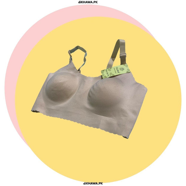 Self Design Cotton Single Padded Bra -SKin- 2021