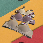 Pack off 3 Women Lightly Padded Demi Bra -239 - 2021