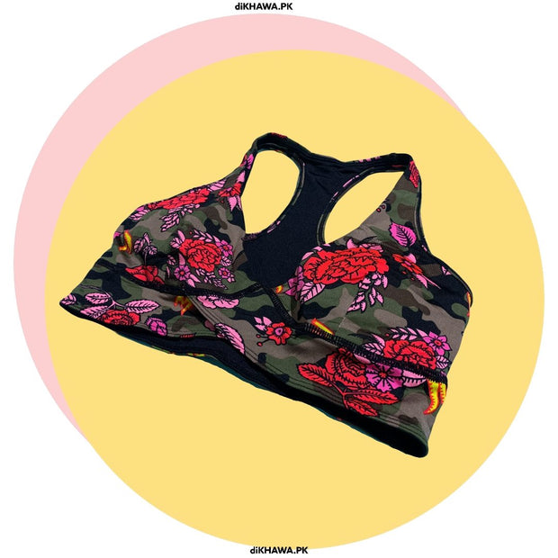 Ladies Zumba Bra - Sports Bra - Floral Sports Bra - Padded Sports Bra- 2021