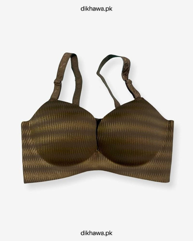 Pack off 2 Self Design Sexy Soft Touch Push Up Bra - Brown- 2021