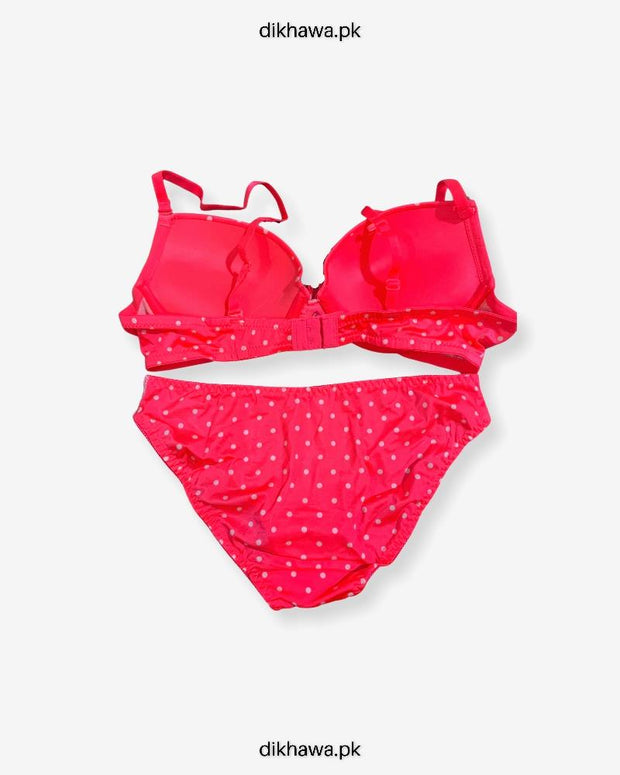 Victoria's Secret - Pushup Bra Panty Sets - Polka Dotted Lace Double Padded Bra- 2021