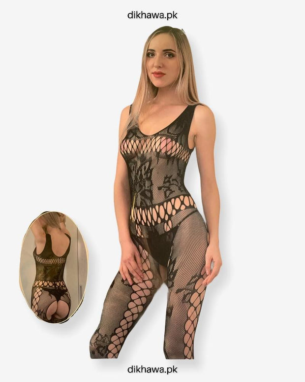 Hkmeair Khushi Print Sexy Net Bodystocking No H8247