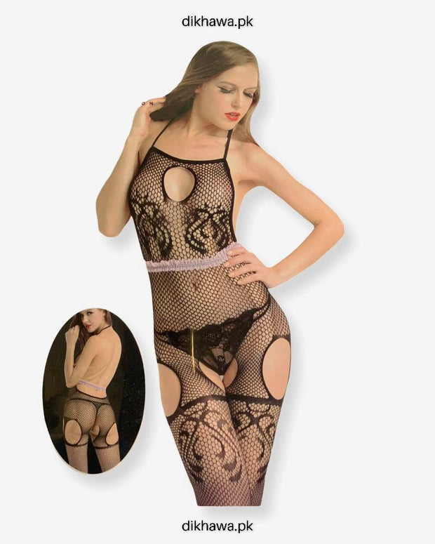 Hkmeair Khushi Print Sexy Net Bodystocking No 8908