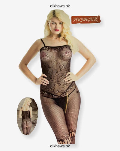 Hkmeair Khushi Print Sexy Net Bodystocking No 8057