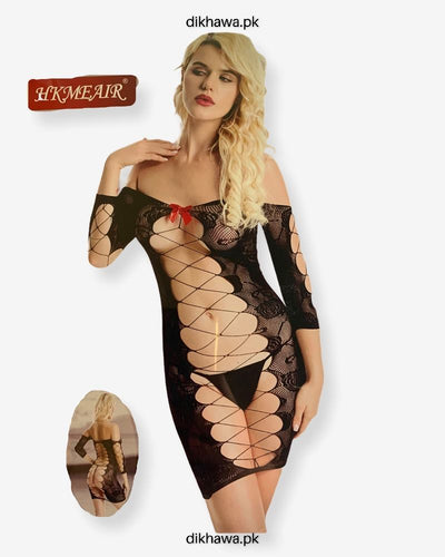 Hkmeair Khushi Print Sexy Net Bodystocking No 8013