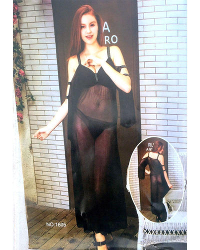 Fancy See Through Long Nighty - 1605 - Nighty - diKHAWA Online Shopping in Pakistan