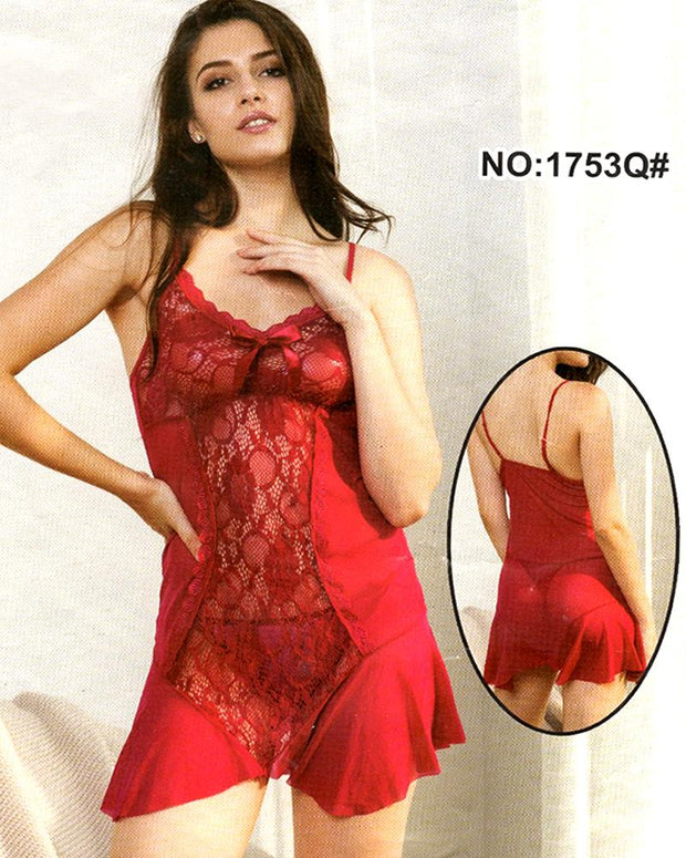 Romantic Short Nighty For Women - 1753Q#