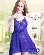 Sexy Cotton Net Short Nighty For Women - 1781#