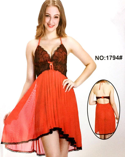 Romantic Short Nighty For Women - 1794