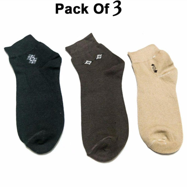 Pack of 3 Men's Ankle Socks Value Pack - KL-01 - Mens Socks - diKHAWA Online Shopping in Pakistan