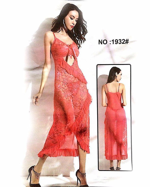 Transparent Sexy Long Net Nighty - MN - 1932 - Nighty - diKHAWA Online Shopping in Pakistan