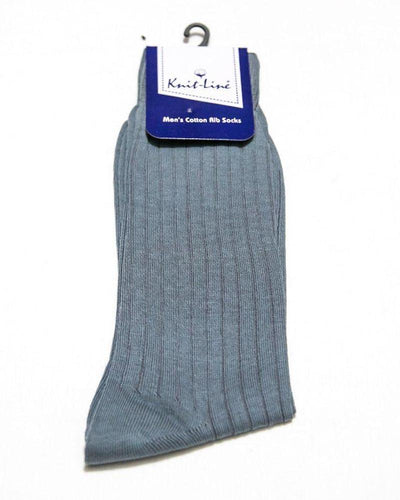 Grey Cotton Rib Socks - KL-20 - Mens Socks - diKHAWA Online Shopping in Pakistan