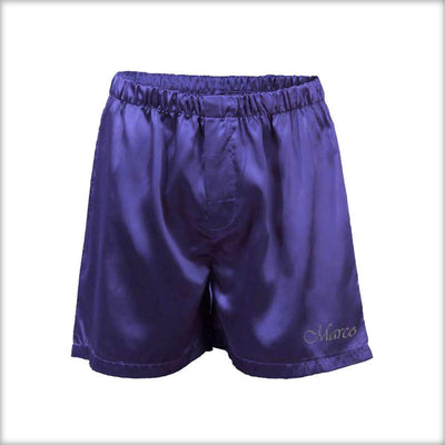 Polyester Solid Satin Men's Boxer MS01-NV - Mens Shorts - diKHAWA Online Shopping in Pakistan