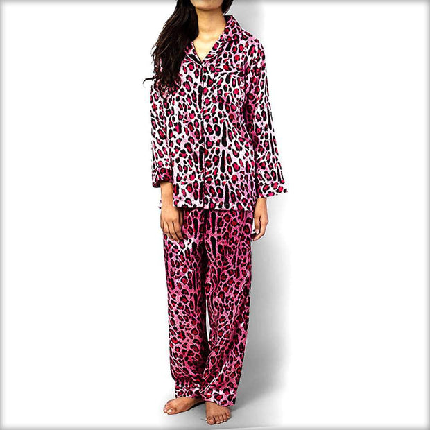 Pink Printed Pajama Set Nightwear - Ladies Nightdress - diKHAWA Online Shopping in Pakistan