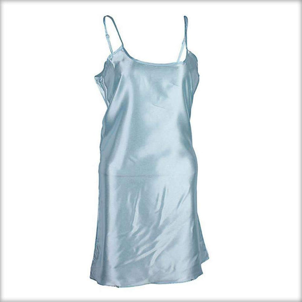 Grey Polyester Satin Chemise -  - diKHAWA Online Shopping in Pakistan