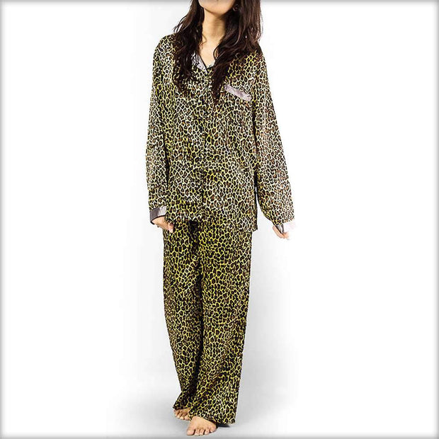 Tiger Print Polyester PJ Set - Ladies Nightdress - diKHAWA Online Shopping in Pakistan