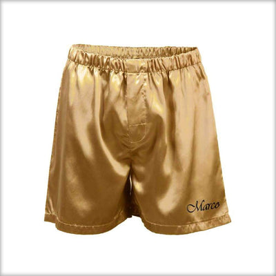 Polyester Solid Satin Men's Boxer MS01-GD - Mens Shorts - diKHAWA Online Shopping in Pakistan