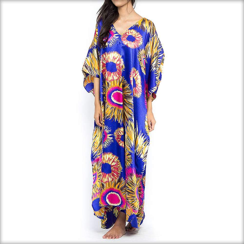 Purple Printed Long Kaftan Online Shopping in Pakistan Online Shopping in Pakistan NIGHTYnight