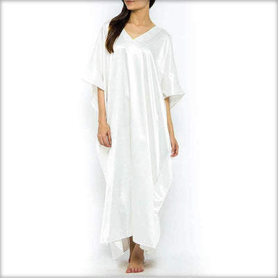 White Long Kaftan - Kaftan - diKHAWA Online Shopping in Pakistan