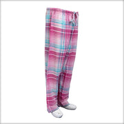 Pink & Sky Blue Checkered Pajama For Women - Ladies Pyjama - diKHAWA Online Shopping in Pakistan