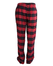 Men's Cotton Checkered Pajama - Black & Red - Mens Pajama - diKHAWA Online Shopping in Pakistan