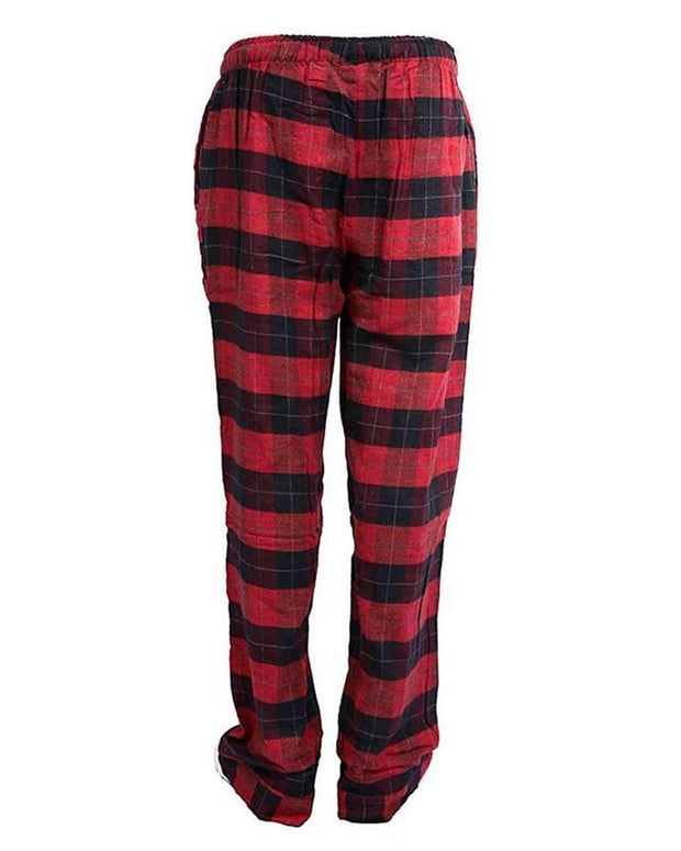 Men's Cotton Checkered Pajama - Black & Red - Mens Pajama - diKHAWA Online Shopping in Pakistan