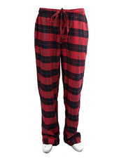 Men's Cotton Checkered Pajama - Black & Red - Mens Pajama - diKHAWA Online Shopping in Pakistan