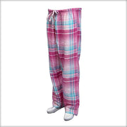 Pink & Sky Blue Checkered Pajama For Women - Ladies Pyjama - diKHAWA Online Shopping in Pakistan