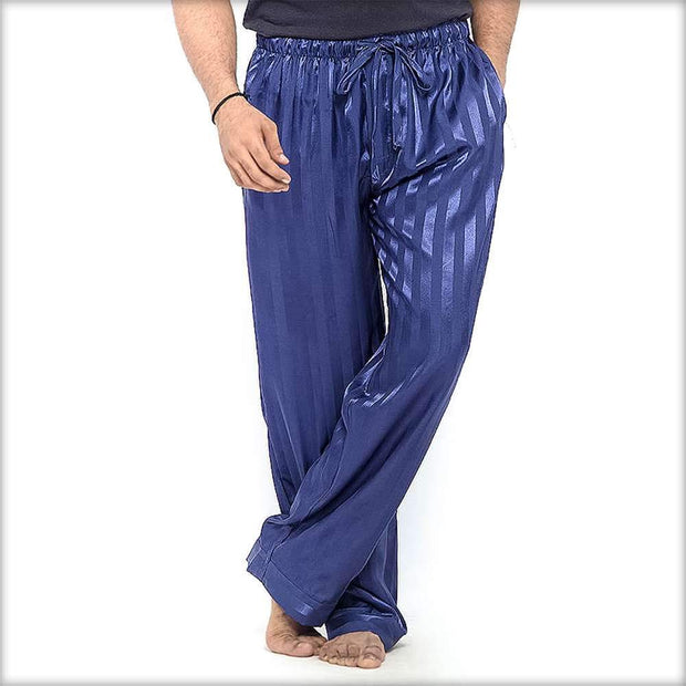 100% Polyester Satin Stripe Men's Trouser NV - Mens Pajama - diKHAWA Online Shopping in Pakistan