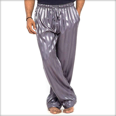 100% Polyester Satin Stripe Men's Trouser - Mens Pajama - diKHAWA Online Shopping in Pakistan