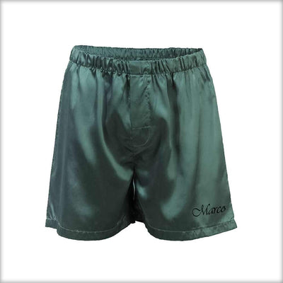 Polyester Solid Satin Men's Boxer MS01-GR - Mens Shorts - diKHAWA Online Shopping in Pakistan