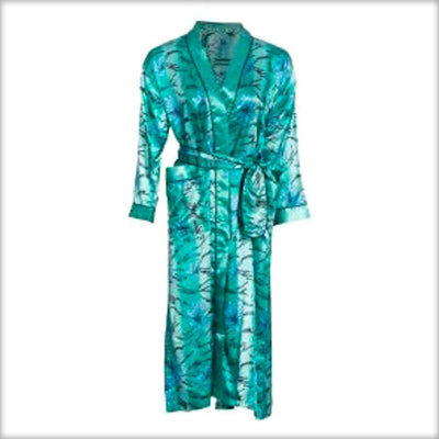 Green Printed Night Gown - Ladies Gown - diKHAWA Online Shopping in Pakistan