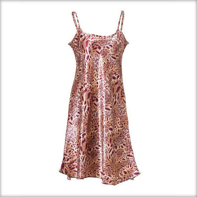 Tiger Print Polyester & Satin Short Nighty - Nighty - diKHAWA Online Shopping in Pakistan